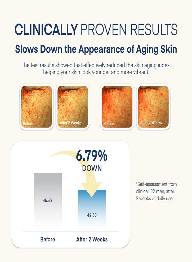 تيريز آند أونر كريم تيريز آند هونور 6 في 1 للوجه للرجال: مرطب كوري مضاد للشيخوخة من ديرم فورس مع النياسيناميد والباكوشيول و5-سيكا - يرطب وينعم ويساعد على تقليل التجاعيد والهالات السوداء وانتفاخات العين - 2.8 أونصة - Image 5